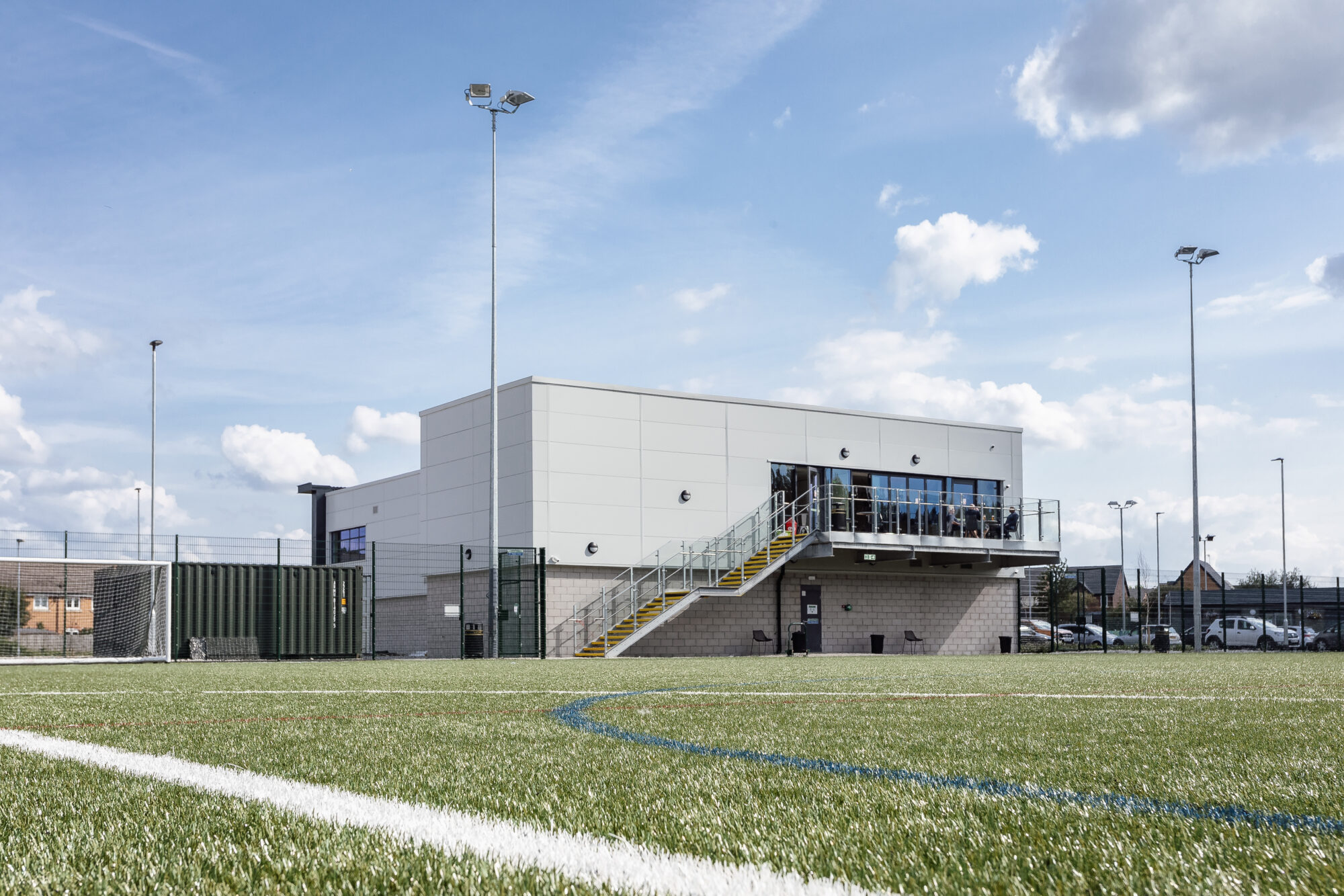 View up to the sport club terrace