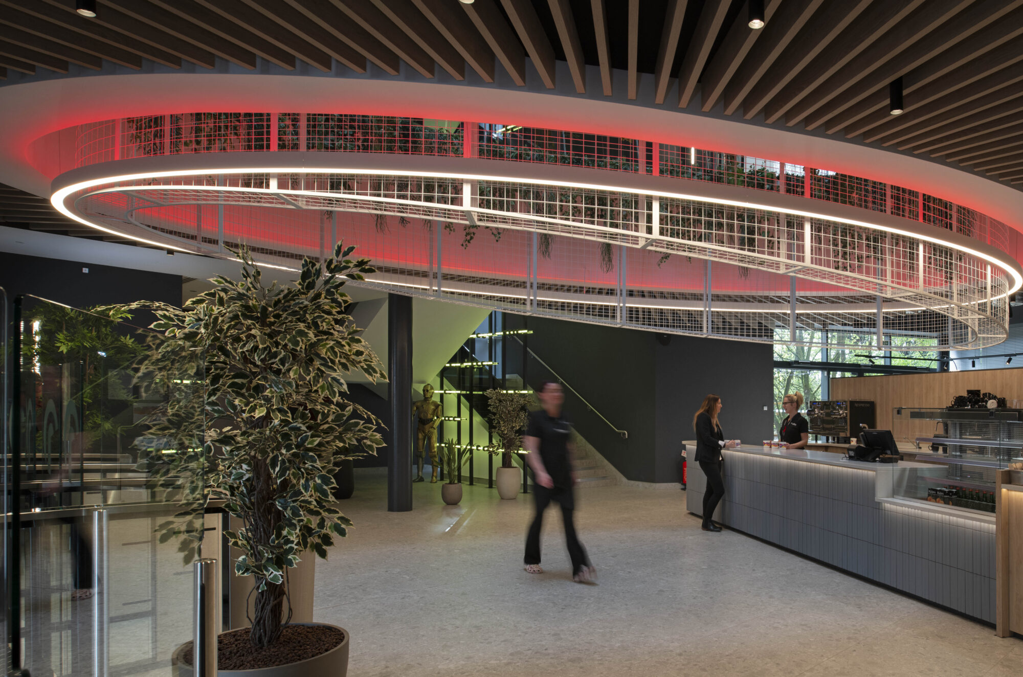 Reception area and coffee bar