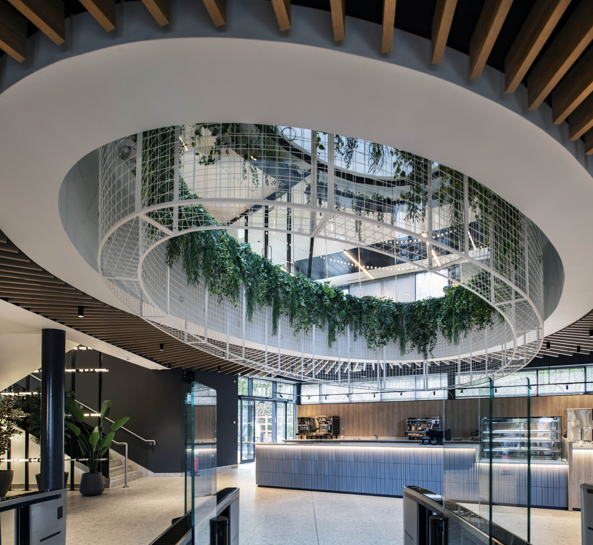 Reception area and coffee bar