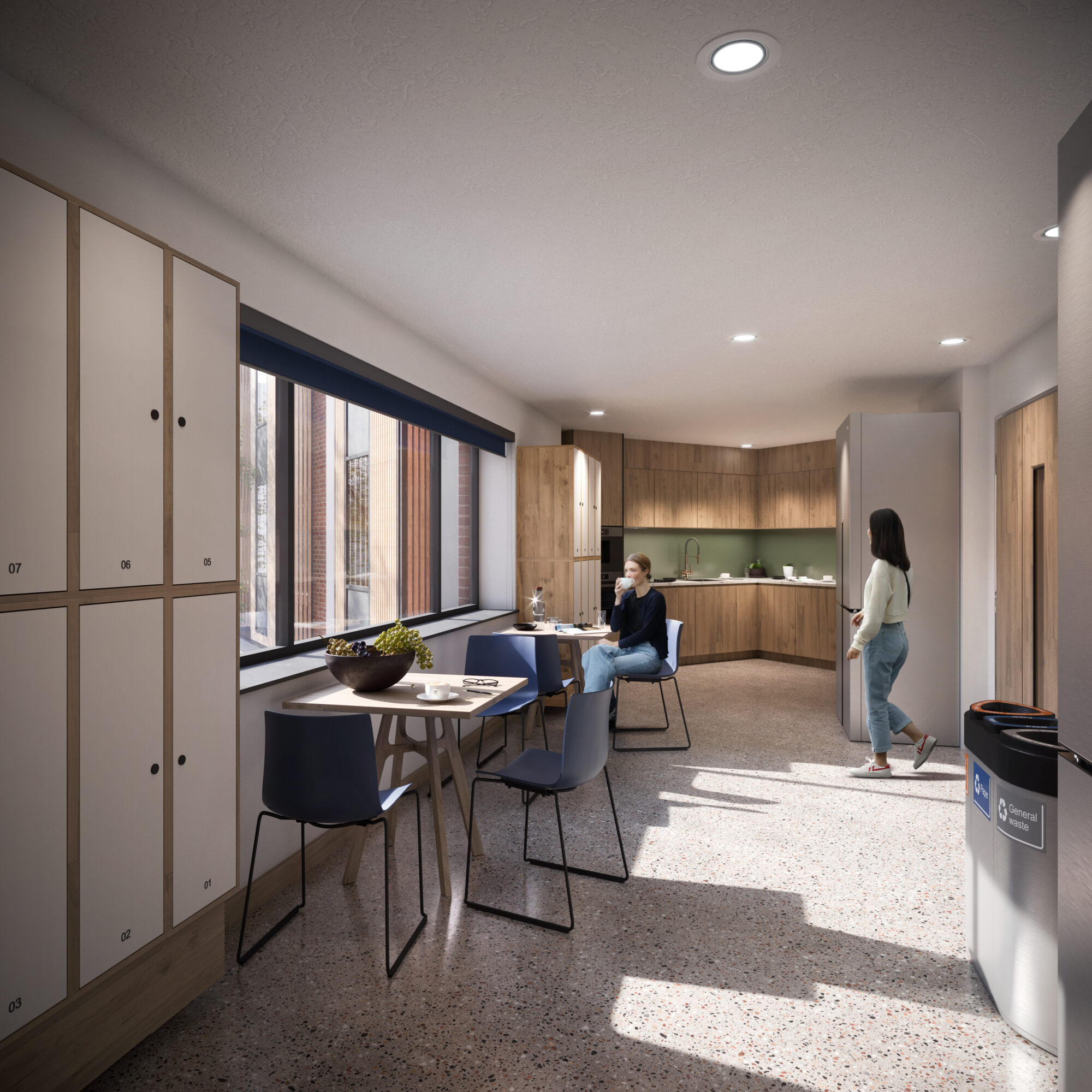 A kitchen area in a home.