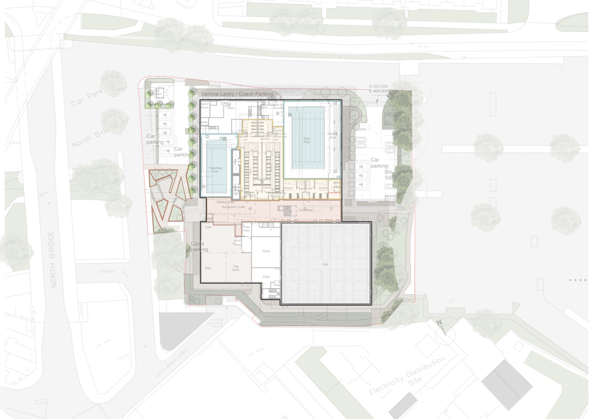 Site plans for North Bridge Leisure Centre
