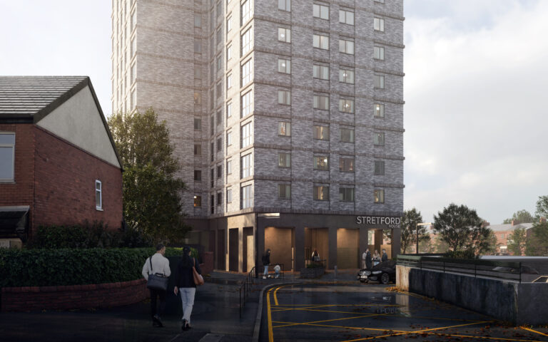 View of Stretford House, Trafford will look like following refurbishment.